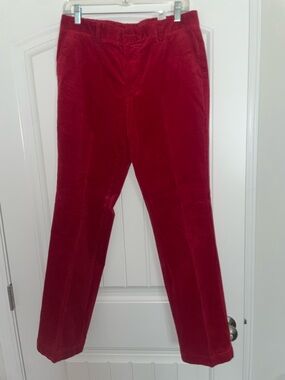 Vineyard Vines Men's Red Corduroy Pants